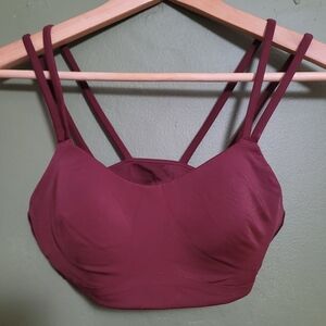 Lululemon Strappy Back Sports Bra Burgundy Size Small